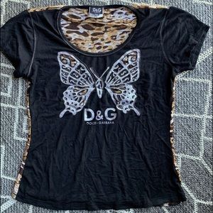 [Dolce & Gabbana]•butterfly animal print tee shirt